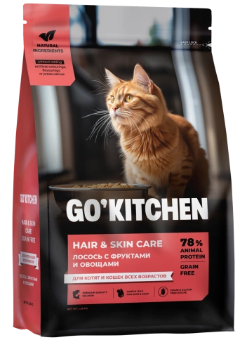 Сухой корм Go'Kitchen Salmon для котят и кошек всех возрастов, с лососем, 1,36 кг фото 4