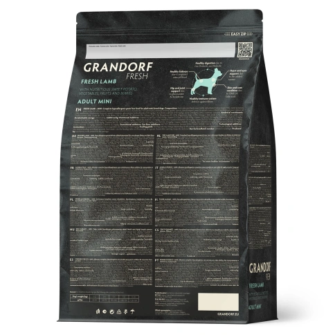 Сухой корм Grandorf Fresh Dog Lamb & Sweet Potato для взрослых собак мелких пород чувствительное пищеварение и гипоаллергенный ягненок, с бататом, 1 кг фото 2