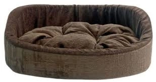 Лежак Homepet Indigo Chocolate для домашних животных, №1 шоколадный, 43 см х 38 см х 15 см фото 1