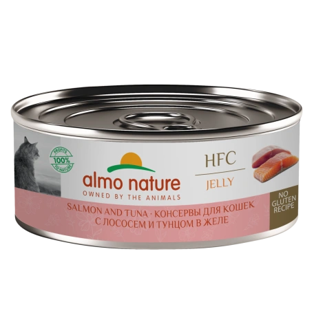 Влажный корм Almo Nature Salmon & Tuna для кошек, с лососем и тунцом в желе, 100 г фото 1
