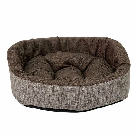 Лежак Homepet для домашних животных, Жаккард Wool №4 коричневый, 64 см х 50 см х 18 см фото 1