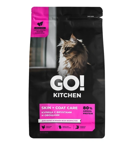 Сухой корм Go'Kitchen Chicken для котят и кошек всех возрастов, с курицей, 3,36 кг фото 3