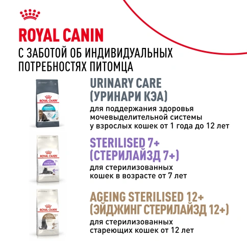 Сухой корм Royal Canin Sterilised для кастрированных котов и стерилизованных кошек, 1,2 кг фото 9