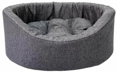 Лежак Homepet для домашних животных, Жаккард Melange №2 графит, 49 см х 43 см х 17 см фото 1