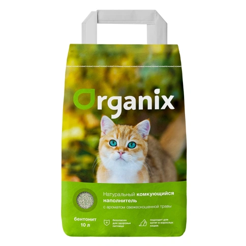 Наполнитель Organix для кошачьего туалета, комкующийся с ароматом свежескошенной травы, 16 л фото 1