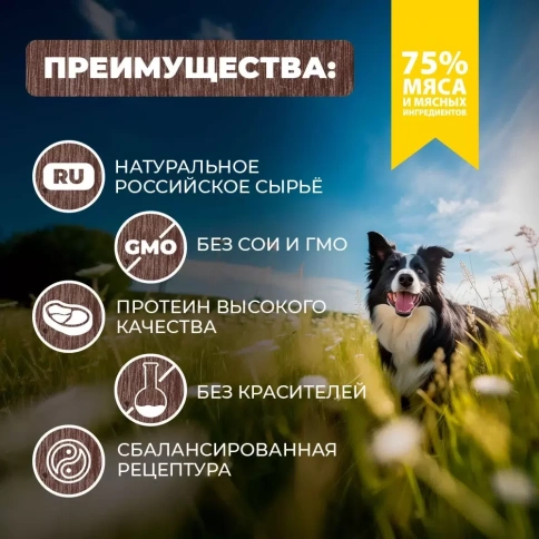 Влажный корм Родные корма Chicken для собак, курочка по-елецки, 410 г фото 2