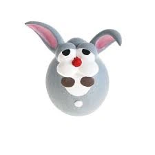 Игрушка Homepet Bubble для собак, заяц с пищалкой латекс, 12 см х 10 см х 7,5 см фото 1
