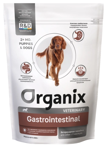 Сухой корм Organix Preventive Line GASTROINTESTINAL для собак при нарушениях пищеварения, в реабилитационный период и при истощении, 800 г фото 1