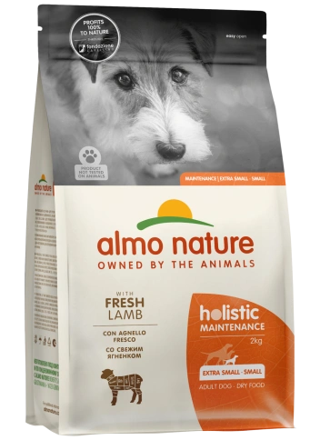 Сухой корм Almo Nature Lamb & Rice для взрослых собак малых пород со свежим ягненком и коричневым рисом, 2 кг фото 1