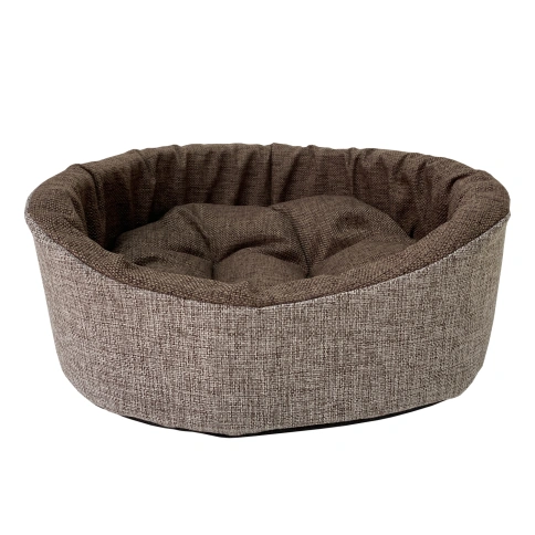 Лежак Homepet для домашних животных, Жаккард Wool №2 коричневый, 49 см х 43 см х 17 см фото 1