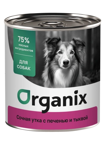 Влажный корм Organix Preventive Line Duck, Liver & Pumpkin для собак Сочная, с уткой, печенью и тыквой, 75 г фото 1