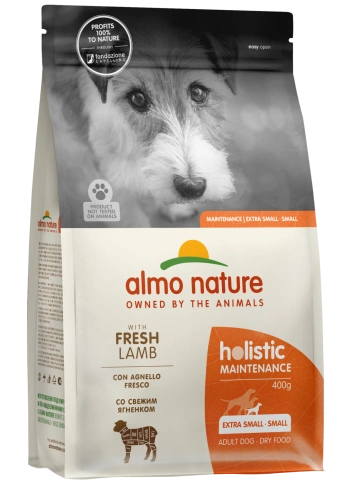 Сухой корм Almo Nature Lamb & Rice для взрослых собак малых пород со свежим ягненком и коричневым рисом, 400 г фото 1