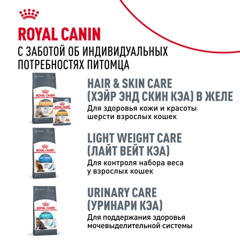 Влажный корм Royal Canin Hairball Care в соусе для взрослых кошек, для выведения волосяных комочков, пауч, 85 г фото 3