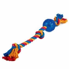 Игрушка Homepet для собак, мяч на канате, диаметр 8 см, 50 см фото 1