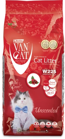 Наполнитель Van Cat для кошачьего туалета, комкующийся без пыли, натуральный, 18 л фото 1