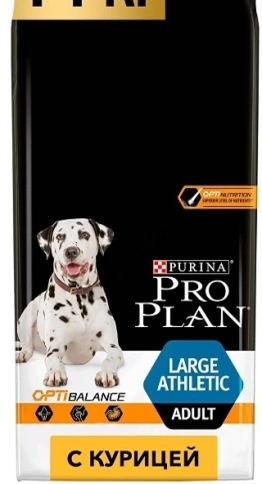 Сухой корм PRO PLAN Chicken для взрослых собак крупных пород с атлетическим телосложением, с высоким содержанием курицы, 18 кг фото 1