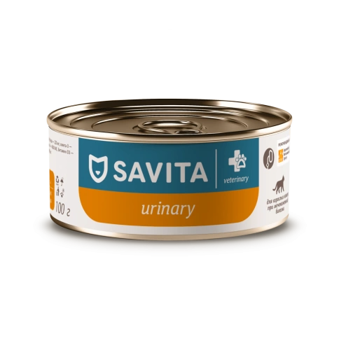 Влажный корм SAVITA Preventive Line Urinary S/O для взрослых кошек при мочекаменной болезни, 100 г фото 1