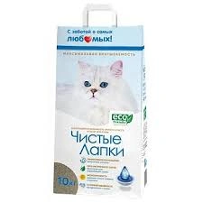 Наполнитель Чистые Лапки для кошачьих туалетов, Комфорт комкующийся с бентонитовой глиной, 10 л фото 1