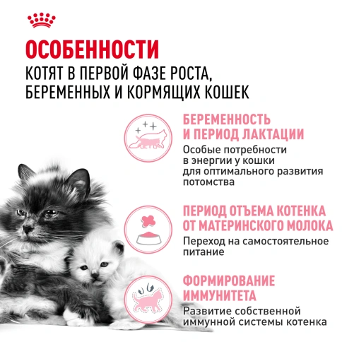 Сухой корм Royal Canin Mother & Babycat для котят, беременных и лактирующих кошек, 400 г фото 3