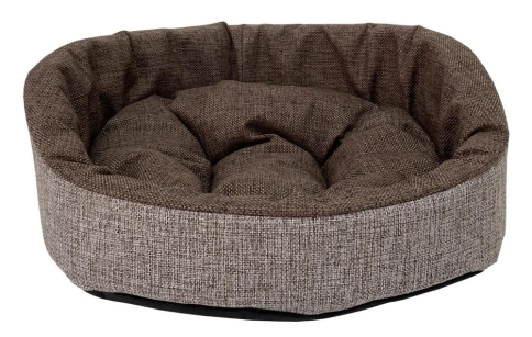 Лежак Homepet для домашних животных, Жаккард Wool №3 коричневый, 57 см х 45 см х 17 см фото 1