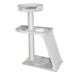Игровая площадка NOBBY Enna для кошек, кремовая, 56 см х 37 см х 94 см фото 1