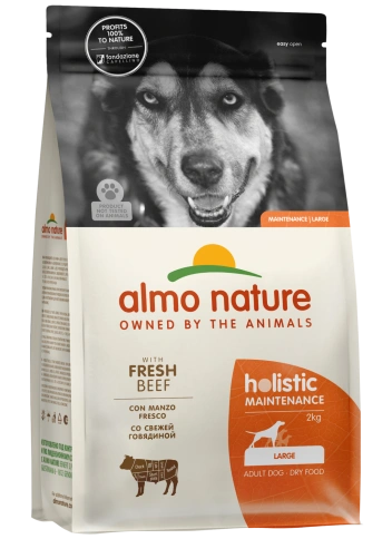 Сухой корм Almo Nature Beef & Rice для взрослых собак крупных пород со свежей говядиной и коричневым рисом, 2 кг фото 1