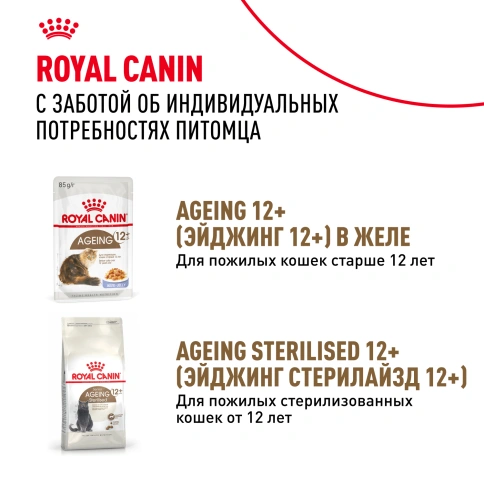 Влажный корм Royal Canin Ageing 12+ в соусе для стареющих кошек старше 12 лет, пауч, 85 г фото 13