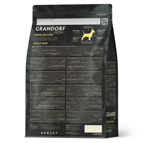 Сухой корм Grandorf Fresh Dog Salmon & Sweet Potato для взрослых собак мелких пород для здоровья кожи и шерсти лосось, с бататом, 1 кг фото 2