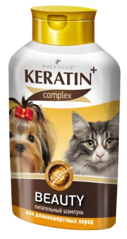 Шампунь Keratin+ Beauty для длинношерстных кошек и собак, 400 мл фото 1