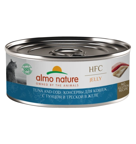 Влажный корм Almo Nature Tuna & Cod для кошек, с тунцом и треской в желе, 100 г фото 1