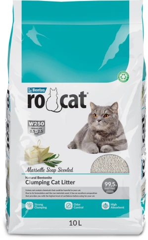 Наполнитель Ro Cat для кошачьего туалета, комкующийся без пыли, с ароматом марсельского мыла, 10 л фото 1