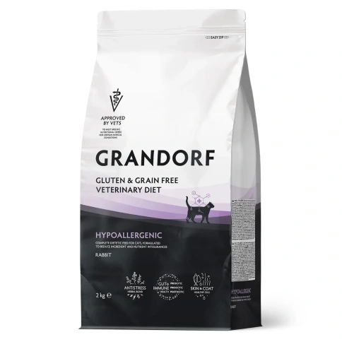 Сухой корм Grandorf Veterinary Hypoallergeniс для кошек при пищевой непереносимости, 2 кг фото 1