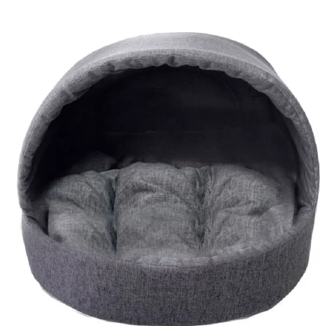 Домик Homepet для домашних животных, Жаккард Melange №1 эстрада графит, 38 см х 35 см х 27 см фото 1