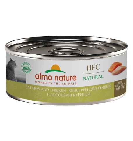 Влажный корм Almo Nature Salmon & Chicken для кошек, с лососем и курицей, 100 г фото 1