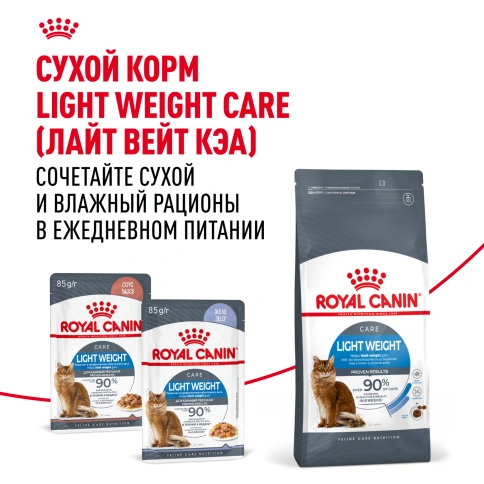 Влажный корм Royal Canin Light Weight Care в желе для взрослых кошек, склонных к полноте, пауч, 85 г фото 12