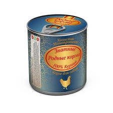 Влажный корм Родные корма знатные Chicken для собак, с курицей, 340 г фото 1