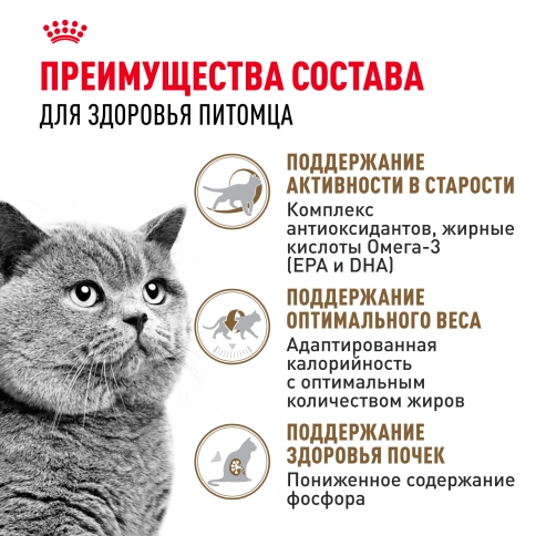Сухой корм Royal Canin Ageing Sterilised 12+ для стерилизованных кошек старше 12 лет, 4 кг фото 3