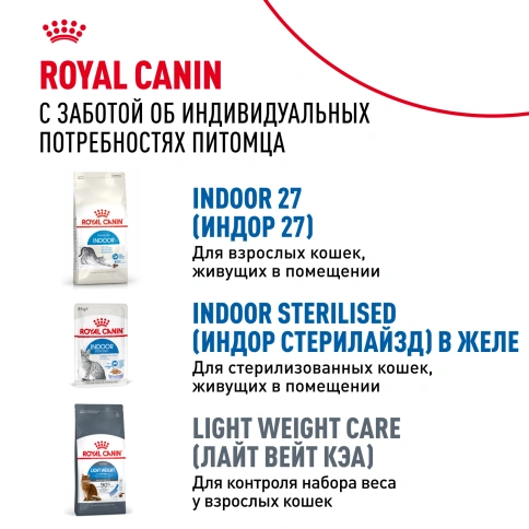 Влажный корм Royal Canin Indoor в соусе для кошек, живущих в помещении, пауч, 85 г фото 9