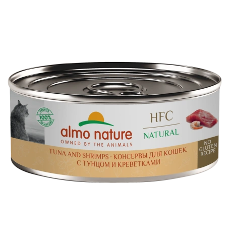 Влажный корм Almo Nature Tuna & Shrimp для кошек, с тунцом и креветками, 100 г фото 1