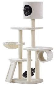 Игровая площадка NOBBY Dilan для кошек, кремовая, 50 см х 40 см х 137 см фото 1