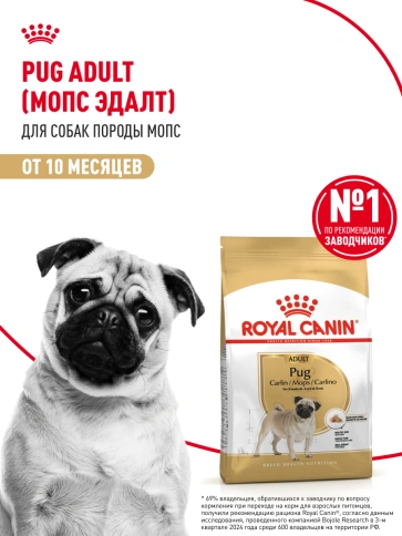 Сухой корм Royal Canin Pug Adult для взрослых собак, 1,5 кг фото 15