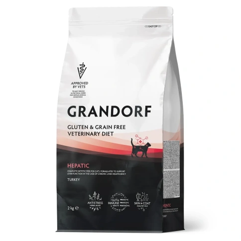 Сухой корм Grandorf VeterinaryHepatiс для кошек при заболеваниях печени, 2 кг фото 1
