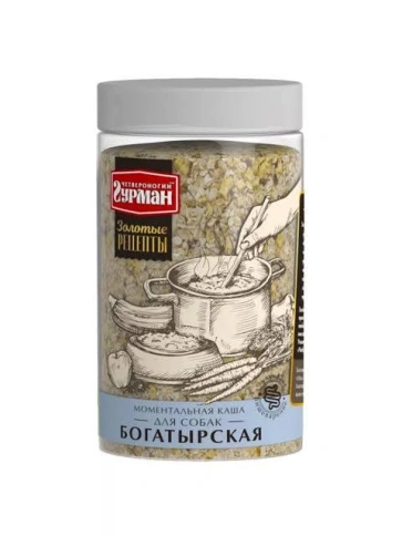 Каша моментальная Четвероногий Гурман для собак, Богатырская, 300 г фото 1