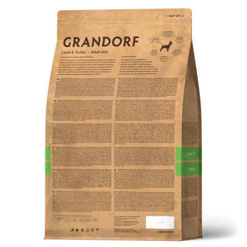 Сухой корм Grandorf Lamb & Turkey Mini для взрослых собак мелких пород, с ягненком и индейкой, 1 кг фото 2