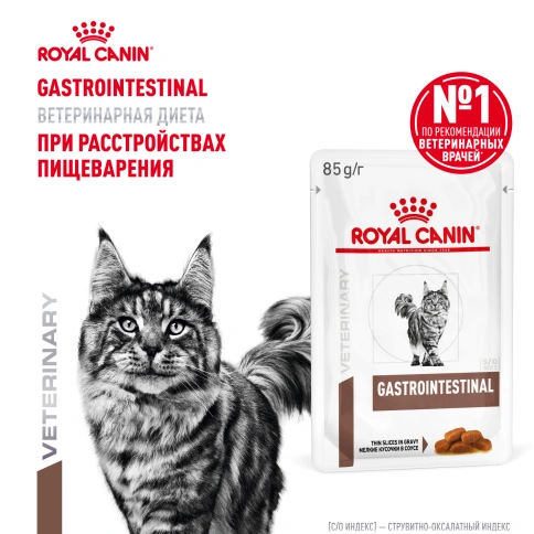 Влажный корм Royal Canin Gastrointestinal диетический для кошек при расстройствах пищеварения, пауч, 85 г фото 14