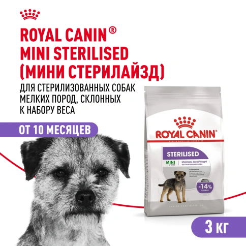 Сухой корм Royal Canin Mini Sterilised для стерилизованных собак, 3 кг фото 1