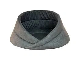 Лежак Homepet для домашних животных, Микровелюр Релакс Leather №2 пыльно-голубой, 55 см х 55 см х 27 см фото 1