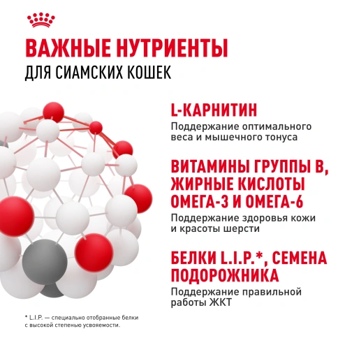 Сухой корм Royal Canin Siamese для кошек сиамской породы, 2 кг фото 5