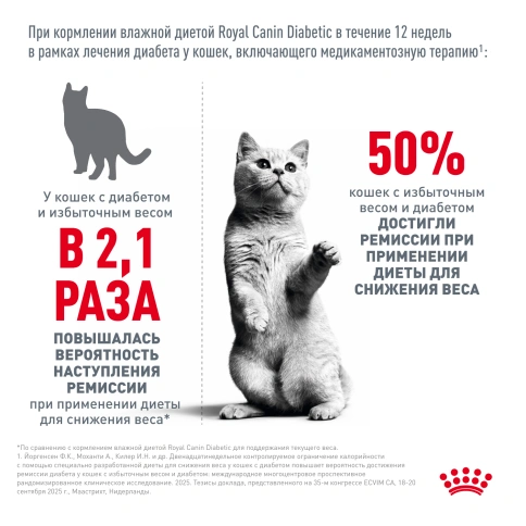 Влажный корм Royal Canin Diabetiс диетический для кошек при сахарном диабете, пауч, 85 г фото 5