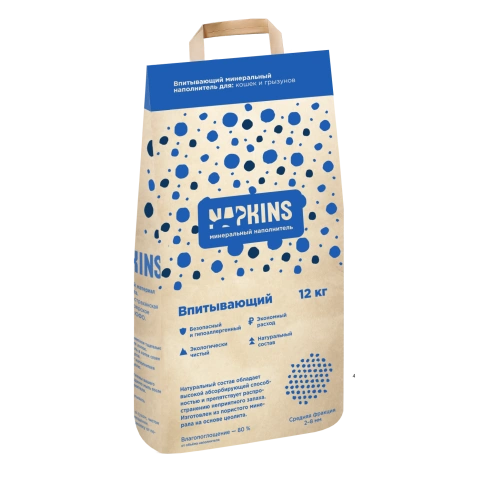 Наполнитель Napkins для кошачьего туалета, впитывающий, 24 л фото 1
